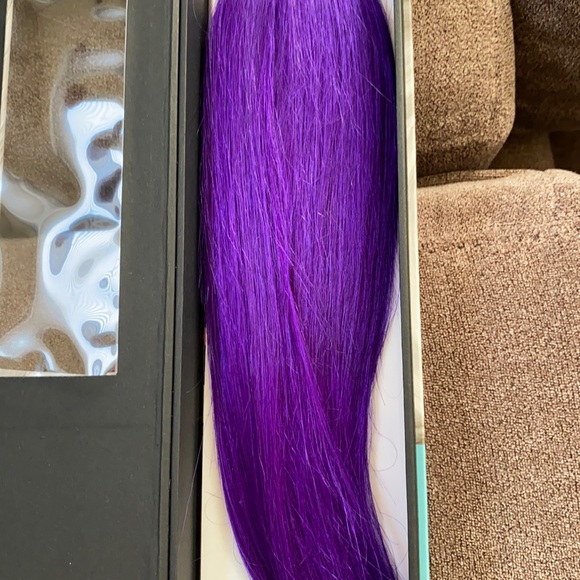 PURPLE Beyond the beauty 100% human hair clip extensions - Picture 6 of 11